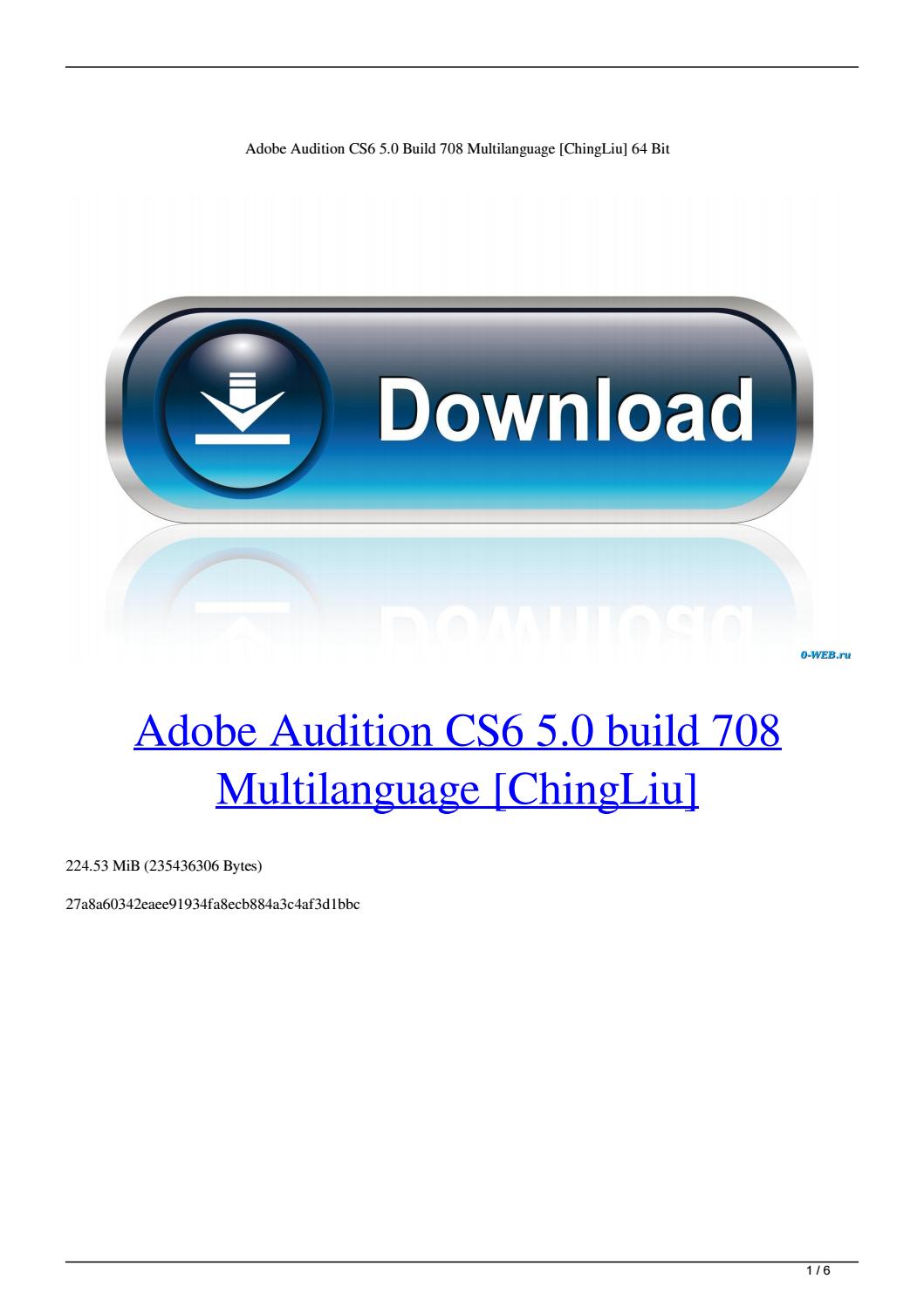 Telecharger Adobe Audition 1.5 Crack Gratuit