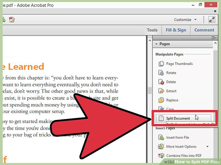 acrobat one bookmark for multiple pages